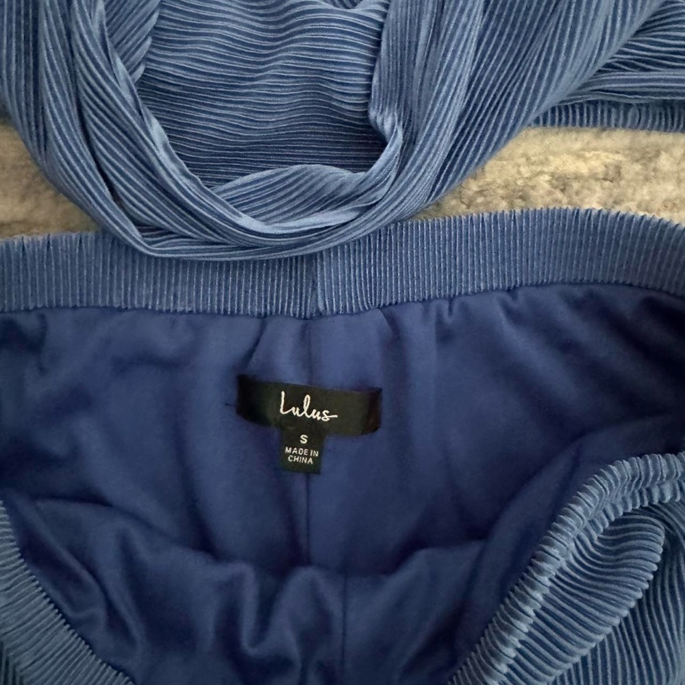 Lulu Blue Ribbed Set - Picture 5 of 6